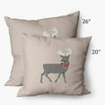 thumbnail image 2 of Simply Daisy 14" x 20" Merry Deer Outdoor Throw Pillow, 2 of 2