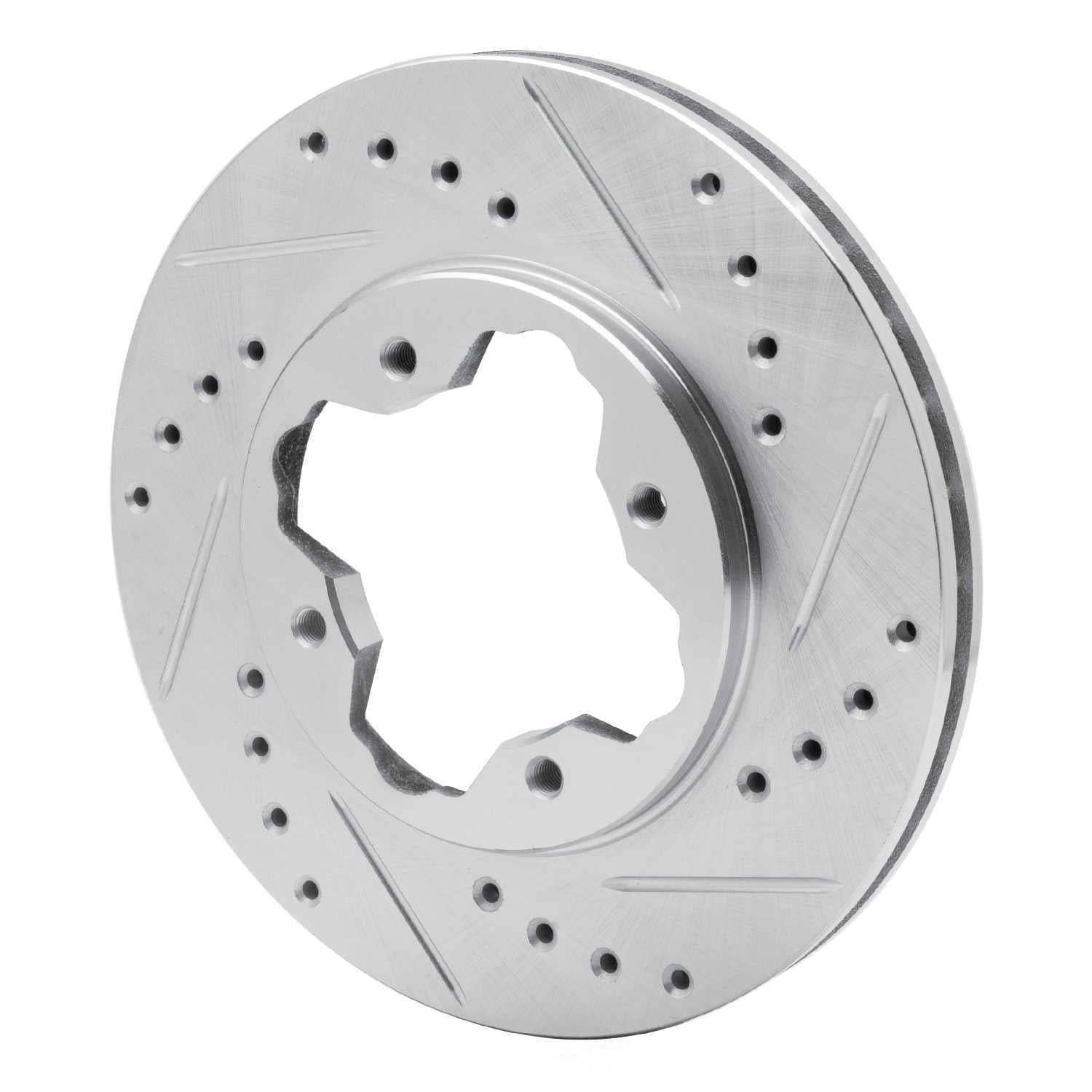Dynamic Friction Company 631-59017R DFC Brake Rotor - Drilled And Slotted - Silver