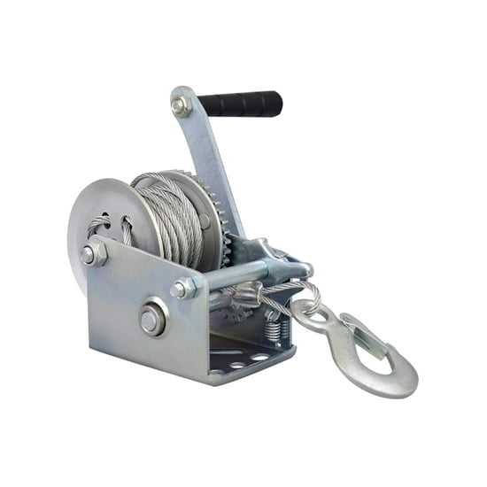 ATO Hand Winch Heavy Duty Hand Crank 800lbs Manual Hand Crank Winch with Steel Cable Fits Boat Trailer or ATV