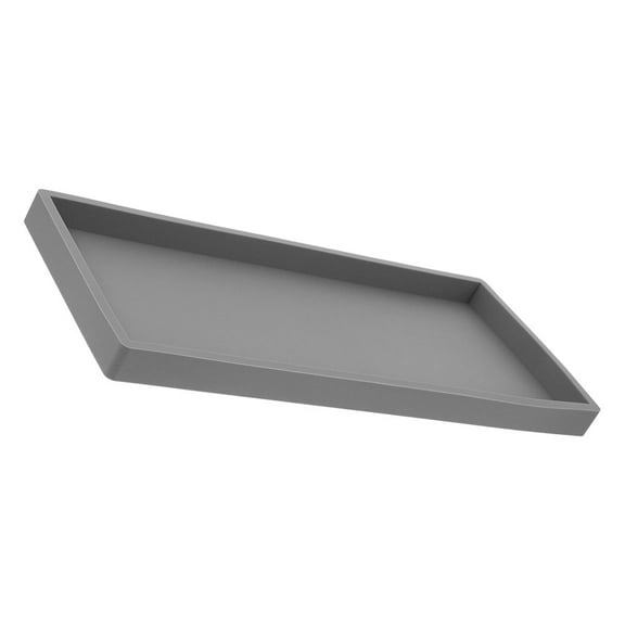 OUNONA Grey Silicone Bathroom Vanity Tray for Countertop Storage of Cosmetics Jewelry and Toiletries