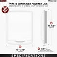 thumbnail image 6 of Rev-A-Shelf 50 Qt Trash Can Replacement Lid, RV-50-LID-13-1-40 (2 Pack), 6 of 12