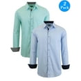 thumbnail image 5 of Men's Long Sleeve Stretch Cotton Dress Shirts (2-Pack), 5 of 12