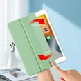 thumbnail image 4 of Compatible for iPad Air 4 10.9 Case iPad 10.9 Case with Pencil Holder, Soft TPU Translucent Frosted Back Auto Wake/Sleep Smart Cover Cases (Light Green), 4 of 9