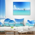 thumbnail image 4 of Designart Blue Corals Island Sea - Seascape Throw Pillow - 16x16, 4 of 5
