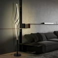 thumbnail image 4 of 70 Inch Spiral Floor Lamps Modern LED Floor Lamp for Bedroom 34W Dimmable Black Floor Lamp with Remote Control Contemporary Standing Lamp for Living Room Bedroom Kitchen Office, 4 of 5