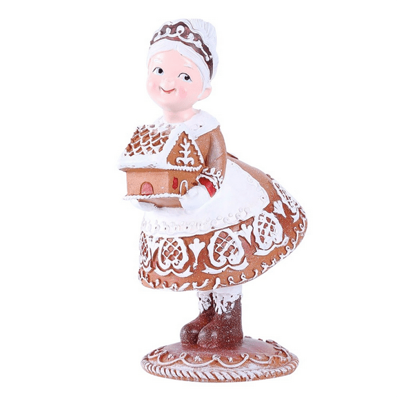 New Arrivals Resin Gingerbread Santa Christmas Decorations 6.5 X 8 16cm