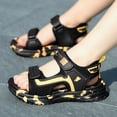 thumbnail image 4 of CAUYDY Boys Sandals Kids Open toe Athletic Sport Sandals Adjustable Strap Summer Outdoor Hiking Beach Water Shoes for Little Big Kid(L101-Gold,12), 4 of 9