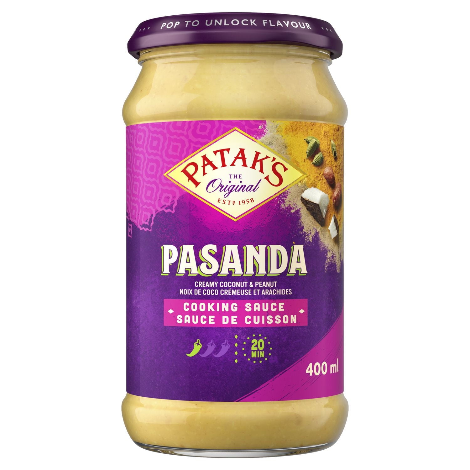 Sauce de cuisson Pasanda de Patak's