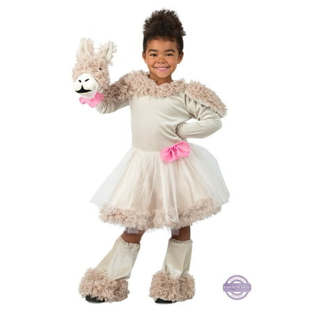 Girls Playful Puppet Llama Costume