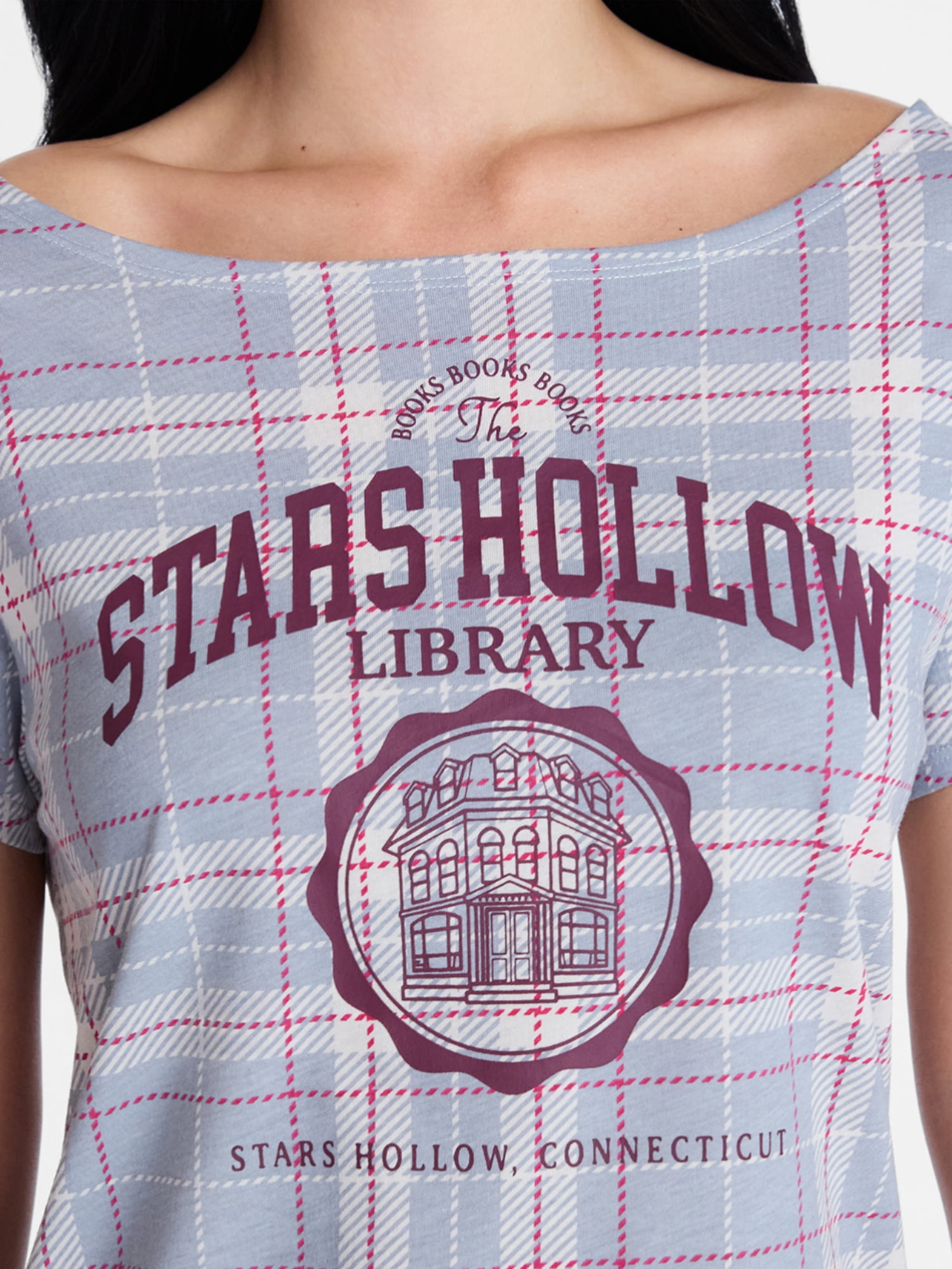 Gilmore Girls Women's Off the Shoulder Skimmer Tee, Sizes XXS-XXL