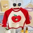 thumbnail image 6 of KPOPLK Fall T-Shirts for Kids Girl 1T 2T 3T 4T 5T Long Sleeve Crewneck Tee Top Toddler Girls Lounge Cute Clothes Red,Size 7-8 Years, 6 of 9