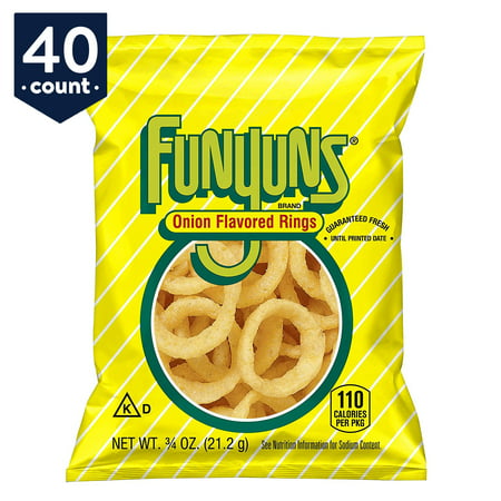 Funyuns Onion Flavored Rings Snack Pack, 0.75 oz Bags, 40 (Best Onion Rings In Houston)