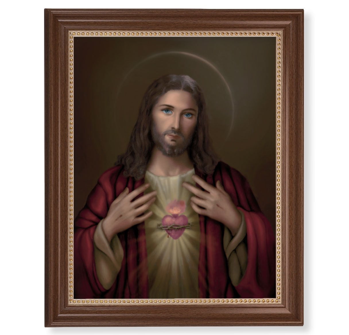 Sacred Heart of Jesus Picture Framed Wall Art Decor, Extra Large