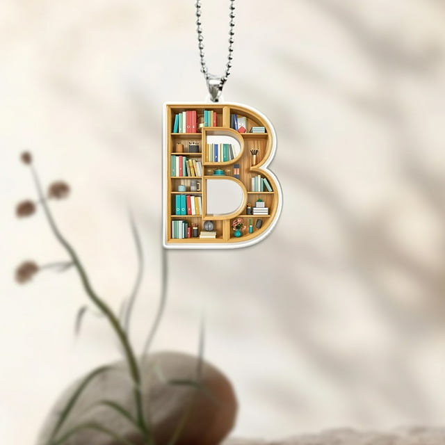 Llavero Acrílico con 26 Letras Del Alfabeto | Diseño de Estantería Colorido | Material Acrílico Duradero para Llaves, Bolsos y Decoración