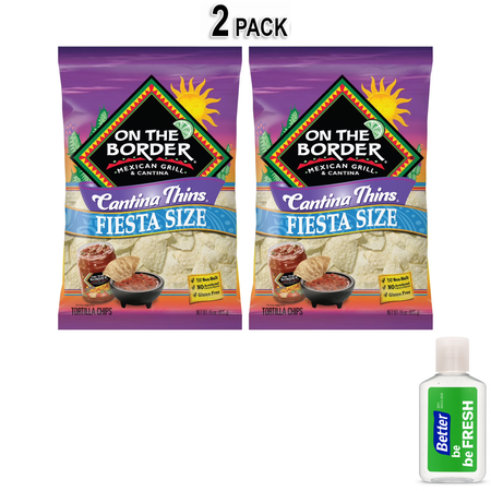 On The Border Cantina Thins Tortilla Chips, Gluten-Free, Fiesta Size, 15 oz