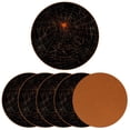 thumbnail image 2 of Spider Web 6PCS Round Coasters, Microfiber Leather Drink Coasters Set of 6, 11x11 cm/4.3x4.3 in Coaster for Drinks, Heat Cup Coasters, Table Coasters for Home and Office, 2 of 6