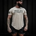 thumbnail image 3 of Combat Iron Trust God. Not Government. Men's T-Shirt S / Tan, 3 of 4