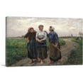 thumbnail image 1 of ARTCANVAS The Friends 1873 Canvas Art Print by Jules Breton - Size: 26" x 18" (1.50" Deep), 1 of 9