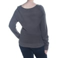 thumbnail image 2 of BAR III Womens Gray Surplice-Neck Long Sleeve Sweater XL, 2 of 2