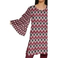 thumbnail image 4 of Moomaya Robe Kurti Courte Indienne Imprimée Tunique en Poly-Crêpe Robe Mini à Col Rond, 4 of 5