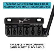 Vega-Trem VT1 Ultra-Trem 2-Points Stratocaster Guitar Tremolo Bridge For Strat No Mods Easy Installation Black, Right