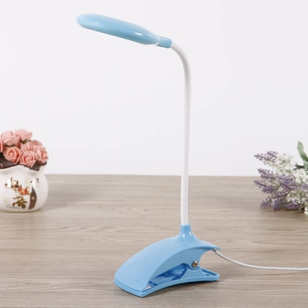 Luz LED suave portátil, pequeña linterna multifuncional para dormitorio/nueva herramienta de luz de lectura con brazos giratorios de diseño creativo (azul)