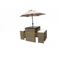 thumbnail image 2 of Luxury Living Furniture 6 Piece Wicker Rattan Outdoor Bar Set with Umbrella, 2 of 2