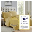 thumbnail image 2 of KriKac 7 Piece Comforter Set Bag Solid Color All Season Soft Down Alternative Blanket & Luxurious Microfiber Bed Sheets, Camel, Full, 2 of 6