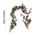 thumbnail image 3 of Guirnalda de Enredaderas de Rosas Artificiales de 180 cm, Decoración Colgante de Flores Falsas con Hojas Verdes para Bodas, Jardines, Uso en Interiores y Exteriores, 3 of 6