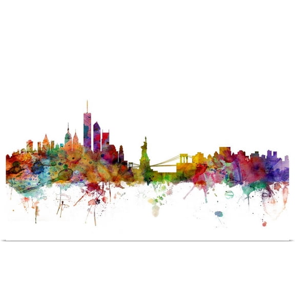 Great BIG Canvas | "New York Skyline" Art Print - 48x32
