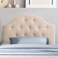 thumbnail image 4 of Calera Diamond Button Tufted Upholstered Arched Panel Twin Headboard, 4 of 6