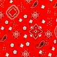 Shason Textile Craft Project Poly Cotton Bandana Print Precut Fabric (2 Yards, Red)