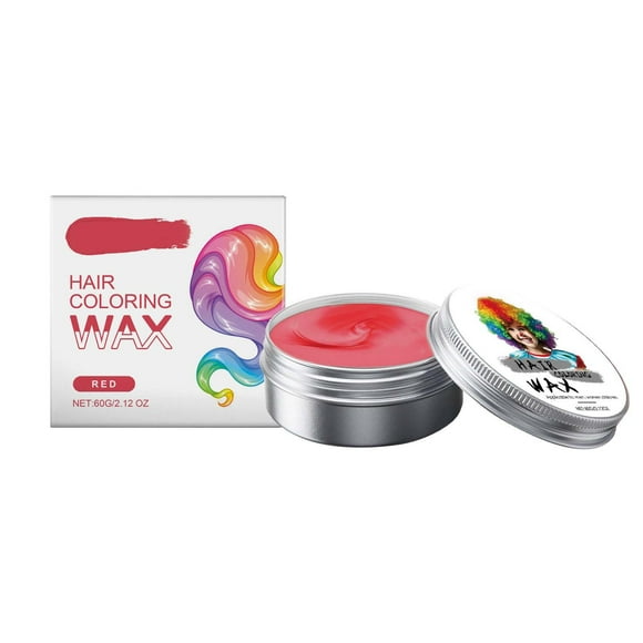 Riforla Temporary Black Hair Color Wax For Kids Washable Colored Hair Styling Mud Women Men Style Dye For Girls Boys Teens Instant Hair Coloring Gel For DIY Chil Hair Care Red