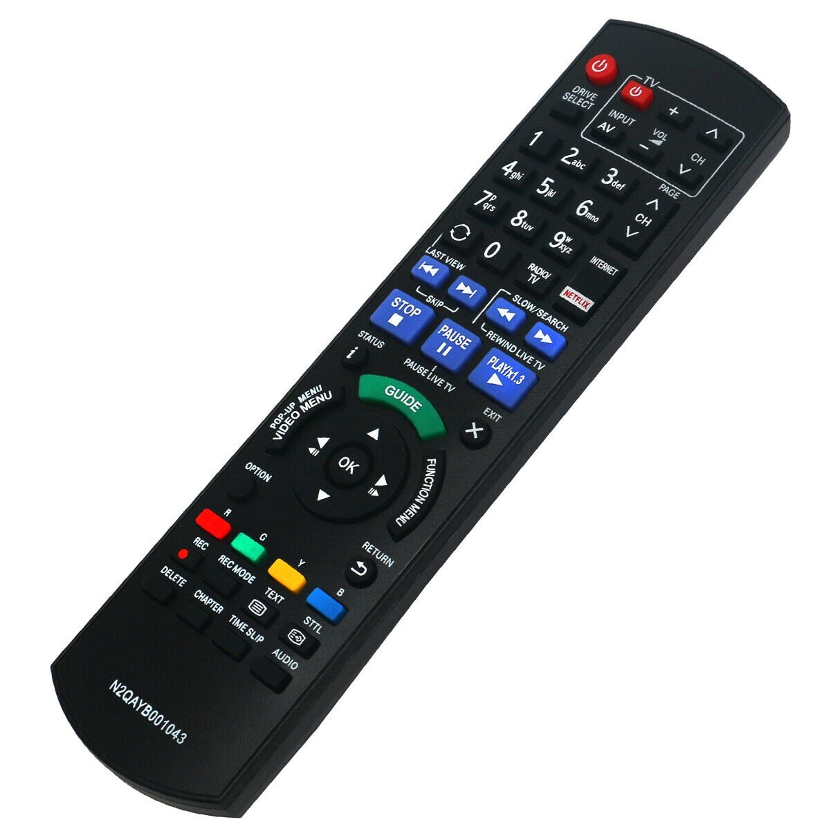 ~ side Jeg regner med passe New Remote Control N2QAYB001043 for Panasonic Blu-ray Disc Player HDD  Recorder DMR-PWT550 DMRPWT550 - Walmart.com