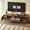 60-69 inches + Dark Brown + 70 inches + Pine + 75 inches + Solid Wood + MDF, variant on 75 Inch TV Stand with Soft Closing Doors and Drop Down Cabinet, Dark Brown Solid Wood and MDF TV Console for Living Room, Bedroom