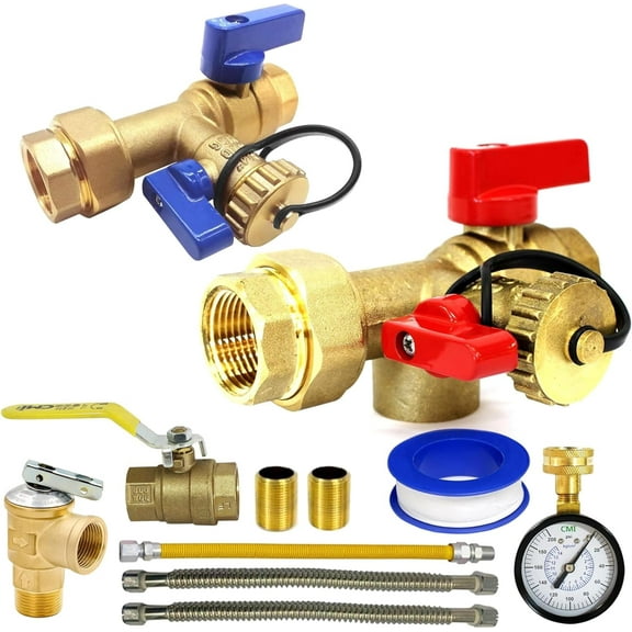 CMI Inc - Complete 3/4 Inch Tankless Water Heater Installation Kit with PRV, tape, connectors all-in-one kit