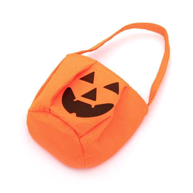 Bolsa de truco o trato con forma de calabaza para Halloween, bolsas de mano para dulces, bolsa artesanal para niños, suministros para fiestas, accesorios, 2 uds.