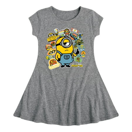 

Despicable Me - Banana Stickers - Toddler & Youth Girls Fit & Flare Dress