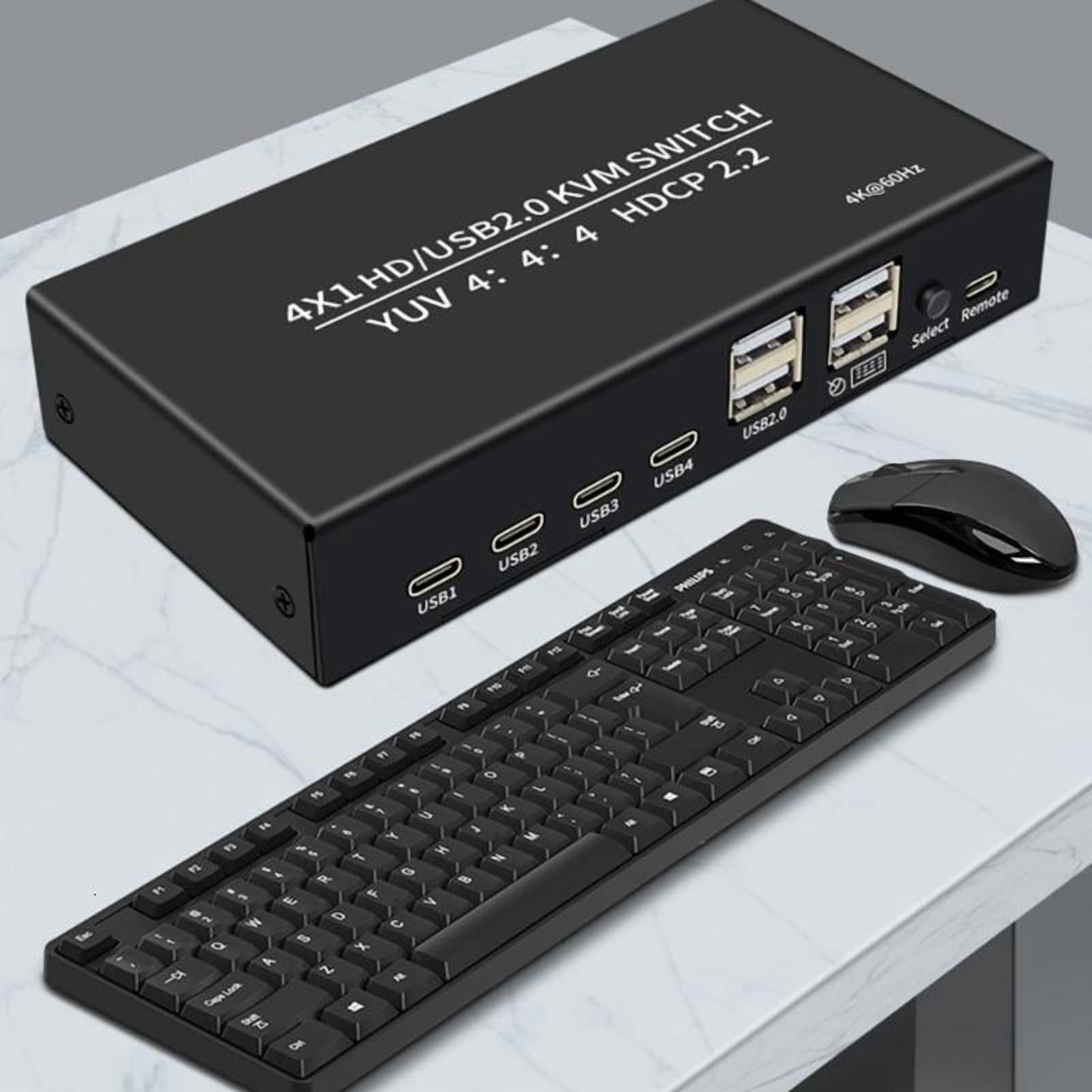 CEORPER Professional 4K60Hz 4 Port HDTV KVM Switches for Business Environment