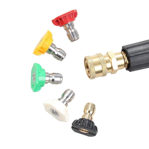 5Pcs Pressure Washer Spray Nozzle Tips, Power Washer Nozzles for 1/4" Quick Connect, 4500 Psi Rated