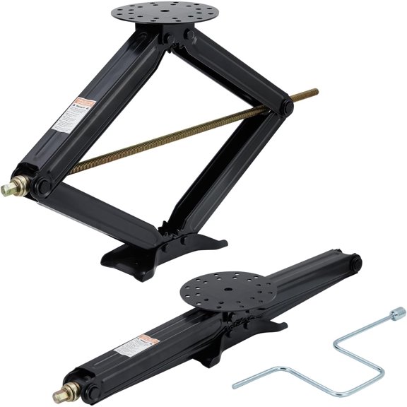Telyswee 2 Pack 7500 lbs 30" RV Trailer Stabilizer Leveling Scissor Jacks, Black