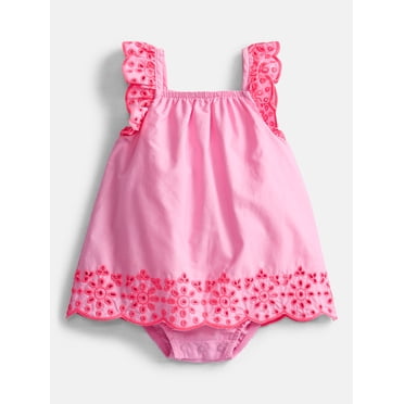 Wonder Nation Baby Girls Eyelet Tank Romper, Sizes 0/3M-24M