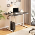 thumbnail image 4 of FunniHomi 40" x 24" Electric Height Adjustable Standing Desk with Hooks, Whole-Piece Desktop Cable Management Tray, and Built-in Power Outlet, Ergonomic Sit-Stand Desk for Home Office(2 Packages), 4 of 10