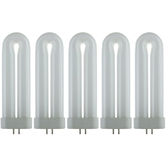 Pack of 5 Sunlite 8 W FUL 4Pin Single UShaped Twin Tube GX10q Plugin Black Light Bulb