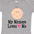 thumbnail image 4 of Inktastic Me Memere Loves Me Grandchild Girls Baby Bodysuit, 4 of 5