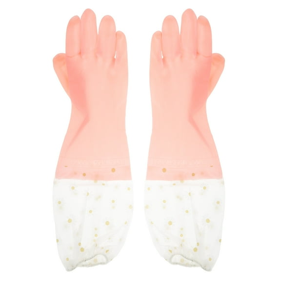 Raindrops Multipurpose Pink Kitchen Gloves Reliable Nonslip Design 2Pairs