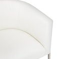 thumbnail image 4 of Home Gear Unity 30" Hexagon Pattern Faux Leather Accent Chair in White, 4 of 6
