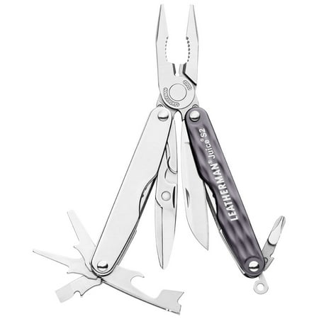 LEATHERMAN - Juice S2 Lightweight Multitool with Spring-Action Scissors and Anodized Aluminum Handles, Granite Gray with Nylon