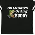 thumbnail image 4 of Inktastic Grandad's Fishing Buddy with White Text Boys Toddler T-Shirt, 4 of 5
