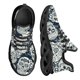 thumbnail image 1 of Zapatos planos con estampado de calaveras góticas y flores para mujer, zapatillas ligeras con plataforma y cordones, cómodas, 1 of 6